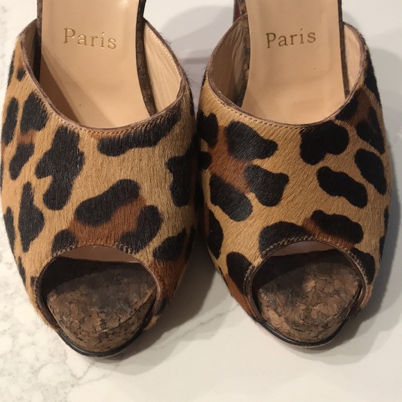 Christian Louboutin leopard fur stiletto heels 38 - Picture 6 of 15
